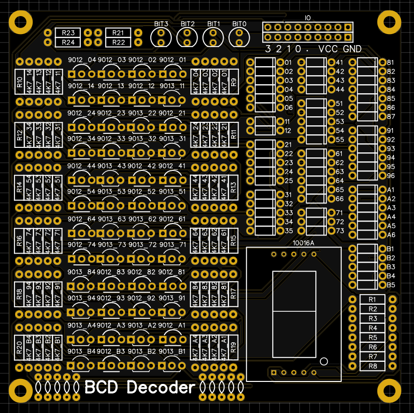 BCD Decoder & 7-Segment Display Module (Black Board)